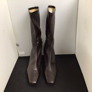 Charles & Keith Women's Booth Mid-Calf Square Toe Boots 9